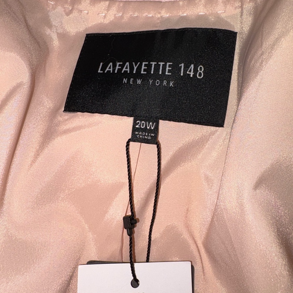 NWT Lafayette 148 New York pink linen open blazer $698 - Picture 9 of 9